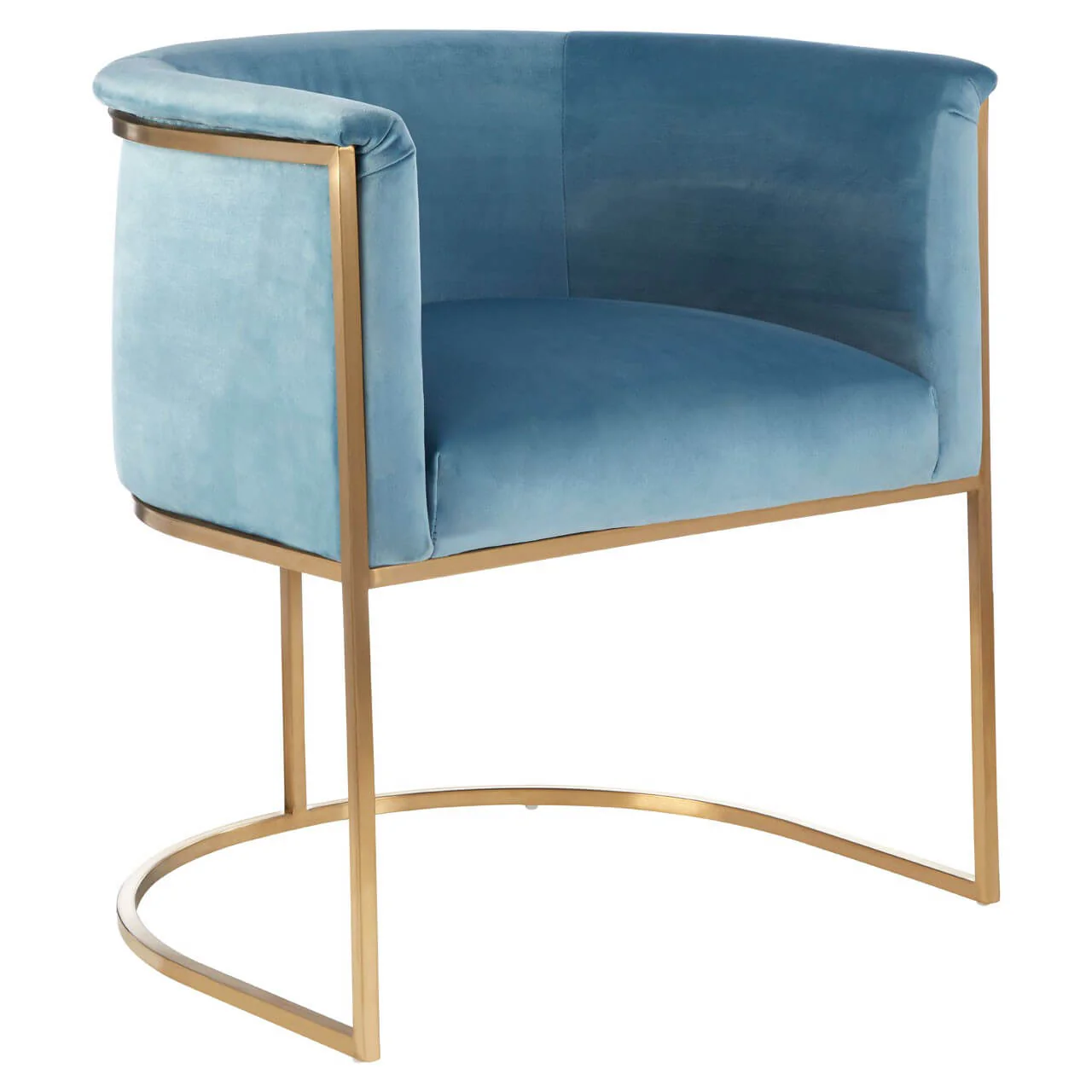Blue Velvet Armchair - Image 3