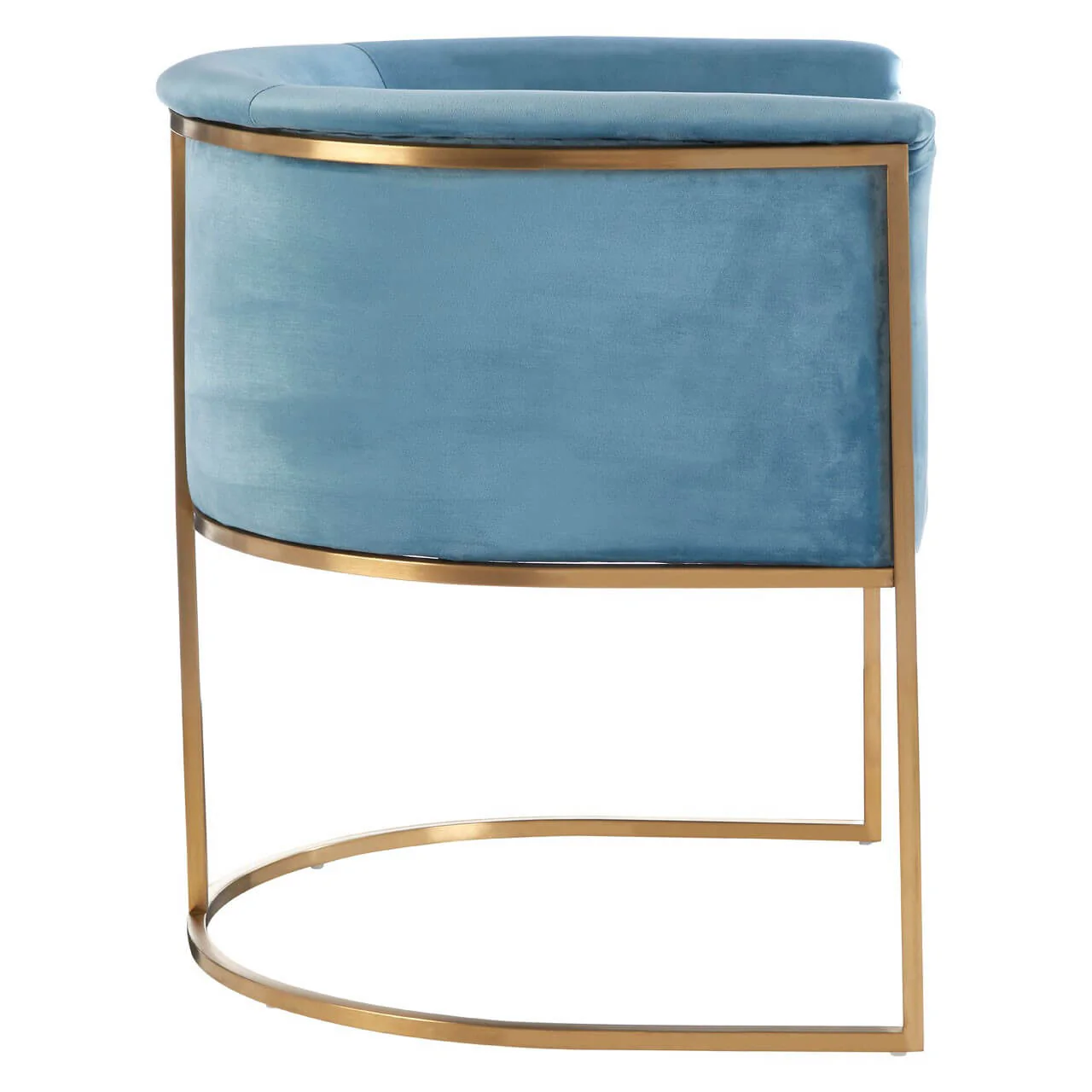 Blue Velvet Armchair - Image 4