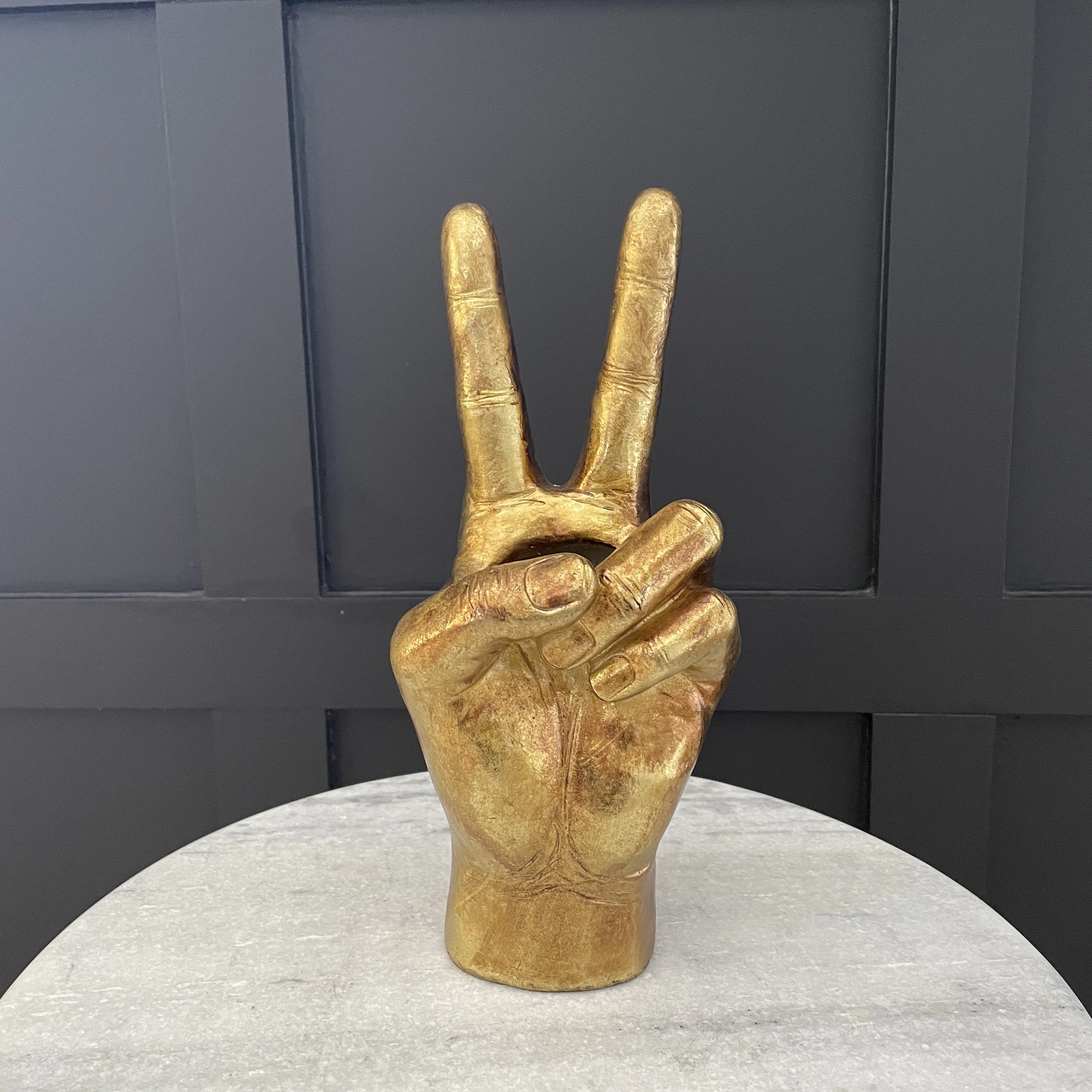 Gold Peace Hand Vase - Image 3